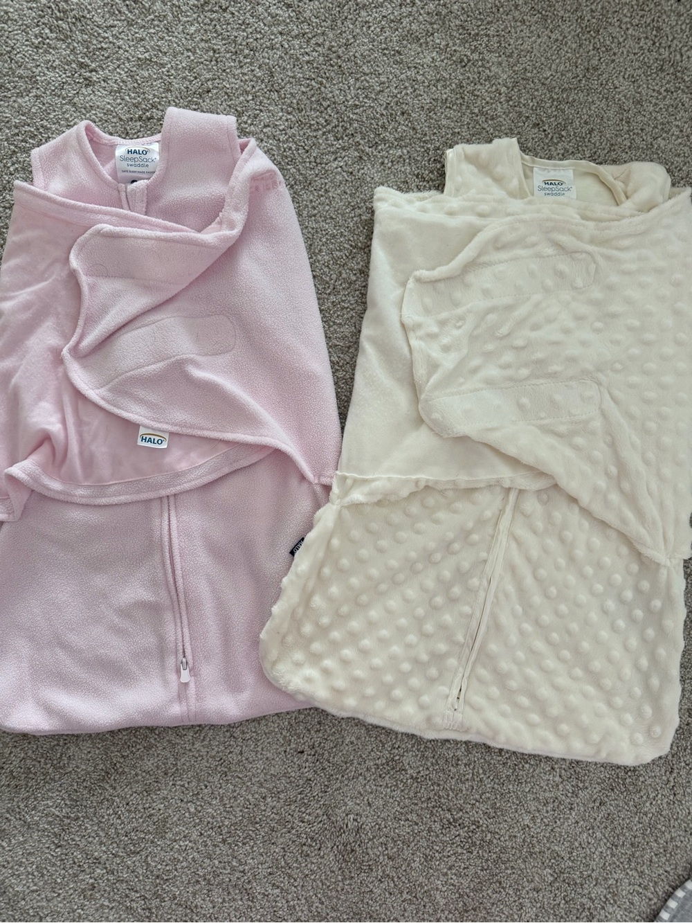 Halo Baby Sleep Sack Swaddle in Pink and Cream
